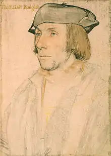 Companion sketch of Sir Thomas Elyot by Holbein, Royal Collection, Windsor.  Neither portrait has survived.