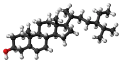 Ball-and-stick model of the sitosterol molecule