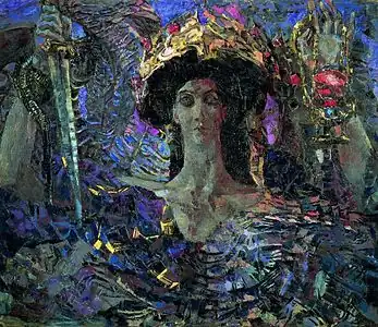 Six-winged Seraph (Azrael) by Mikhail Vrubel (1904)