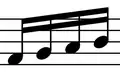 Four Sixteenth Notes = Ta-Ka-Di-Mi