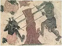 Demons Sawing a Tree