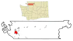 Location of Mount Vernon in Washington State