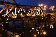 Skansen Bridge with lumination at night