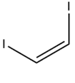 Skeletal formula of Cis-1,2-DIIODOETHYLENE