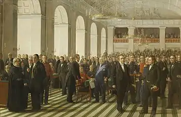 Folketinget:  Study for the painting