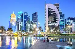 Skyline of Doha West Bay from Sheraton Park