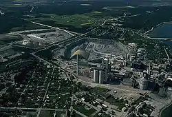 1980 aerial view of Slite