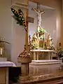 Interior and altar of the St Cyril and St Methodius church