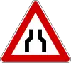 Road narrows