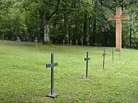 Small German cemetery on Meuse-Argonne battlefield.