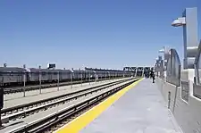 View of renovated eastern end of platform