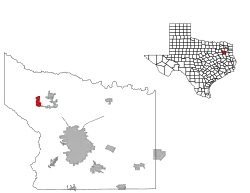 Location of Hideaway, Texas