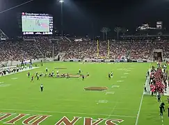 View of field at Snapdragon Stadium