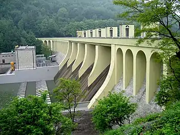 Dam on the Soła river in Porąbka