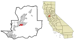 Location in Solano County and the state of California