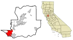 Location in Solano County and the state of California