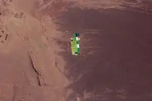 Solar evaporation ponds in the Atacama Desert