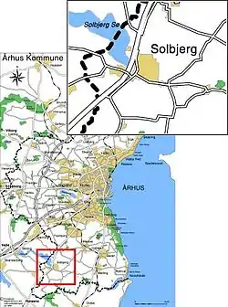 Location of Solbjerg in Aarhus Municipality