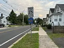 Signage for CR 621 (Elizabeth Street) southbound past CR 623 (Canal Road) in South Bound Brook