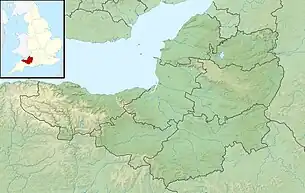 Location of reservoir in Somerset, United Kingdom