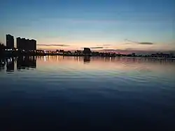 Songya Lake at dusk, 26 June 2018.