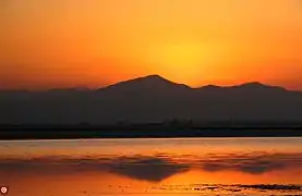 Sunset in Meyqan Lagoon.