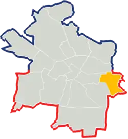 Location of Sośnica within Gliwice