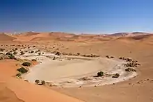 The Namib, a warm desert