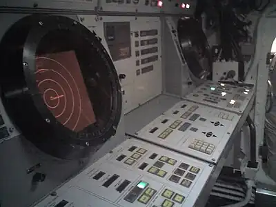 Control room for torpedoes of Submarine Enrico Toti-S-506.