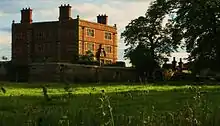 A corner view of Soulton Hall, Shropshire, showing dimensions linked to St Mary Abchurch