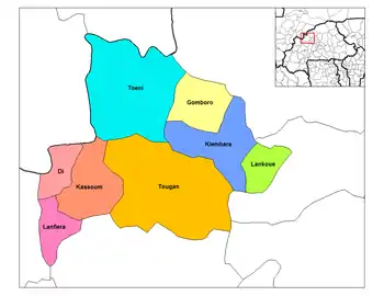 Di Department location in the province