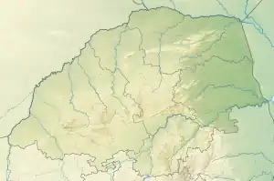 Map showing the location of Mokolo Dam Nature Reserve