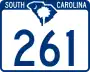 South Carolina Highway 261 marker