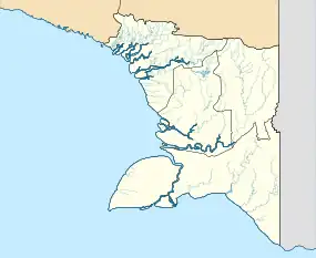 Momats River is located in South Papua