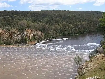 The Reservoir's spillway