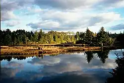 An evening view of the National Estuarine Research Reserve slough