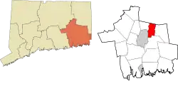 Lisbon's location within the Southeastern Connecticut Planning Region and the state of Connecticut