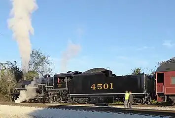 Southern Railway No. 4501 preparing to pull the Summerville Steam Special excursion in October 2014.