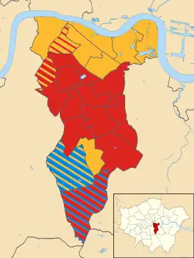 Southwark 2010 results map