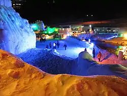 Sounkyo Gorge Ice Fall Festival, one of the famous winter festivals in Hokkaido