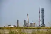 View of SpaceX's launch pad at Boca Chica Village near Brownsville.