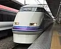 Tobu 100 series EMU on a Spacia Kinugawa service at Ikebukuro Station, April 2019