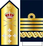 Capitán general de la Armada ("captain general of the navy") shoulder board and sleeve