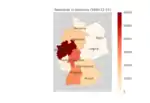 Spaniards in germany per bundesland in 1980