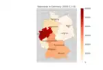 Spaniards in germany per bundesland in 2020