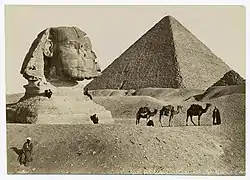 The Sphynx and the Great Pyramid at Giza