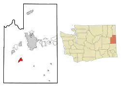 Location of Cheney, Washington