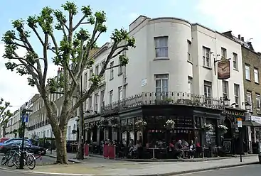 The Spread Eagle pub at No. 141, on the corner of Albert Street and Parkway