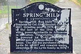 The plaque describing the Mill's history and significance.