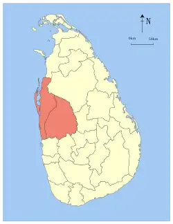 Location within Sri Lanka